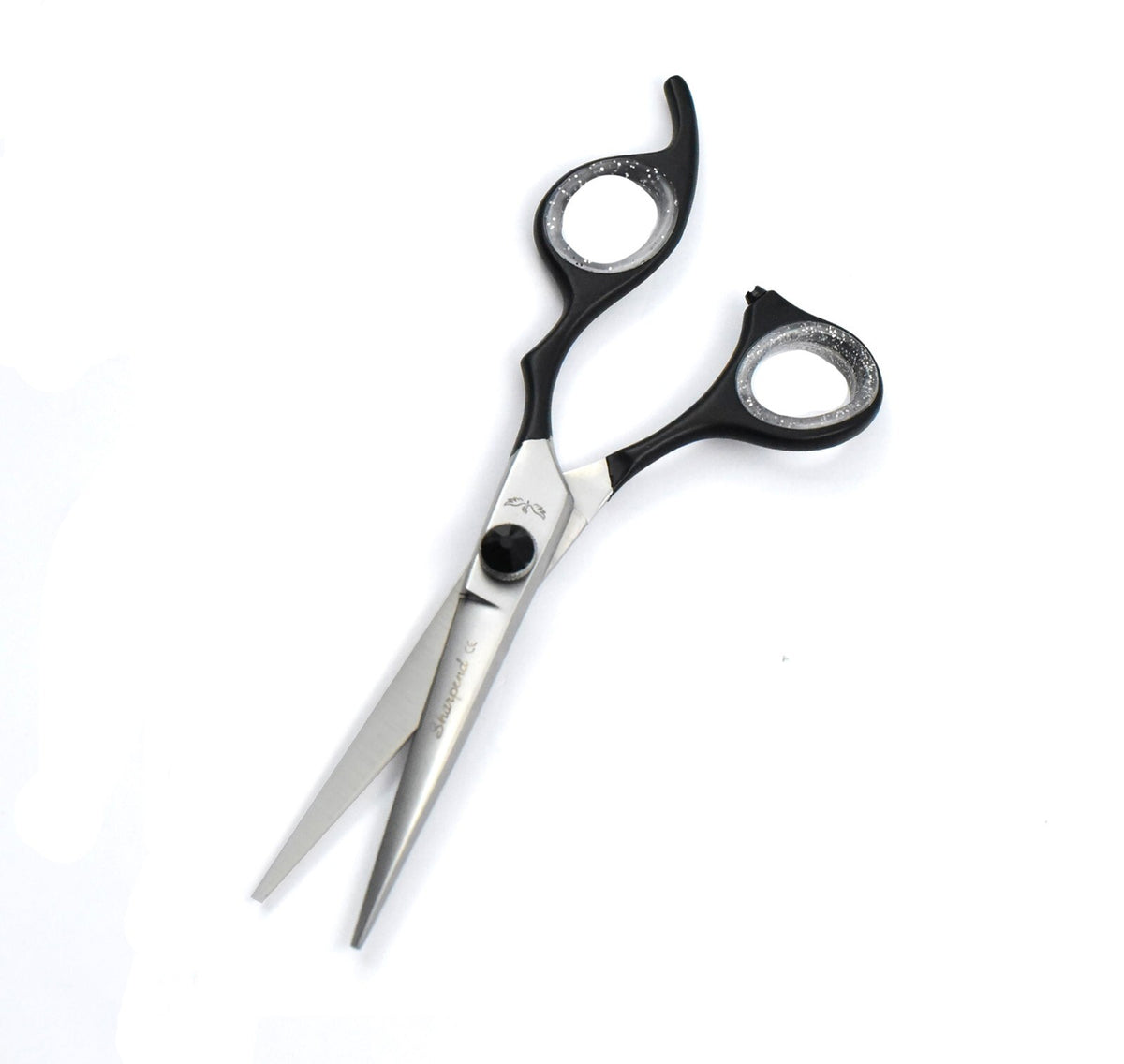Professional 6-inch Hair Cutting Scissors Shears for Barbers & Hairdressers - Black & Sand Finish