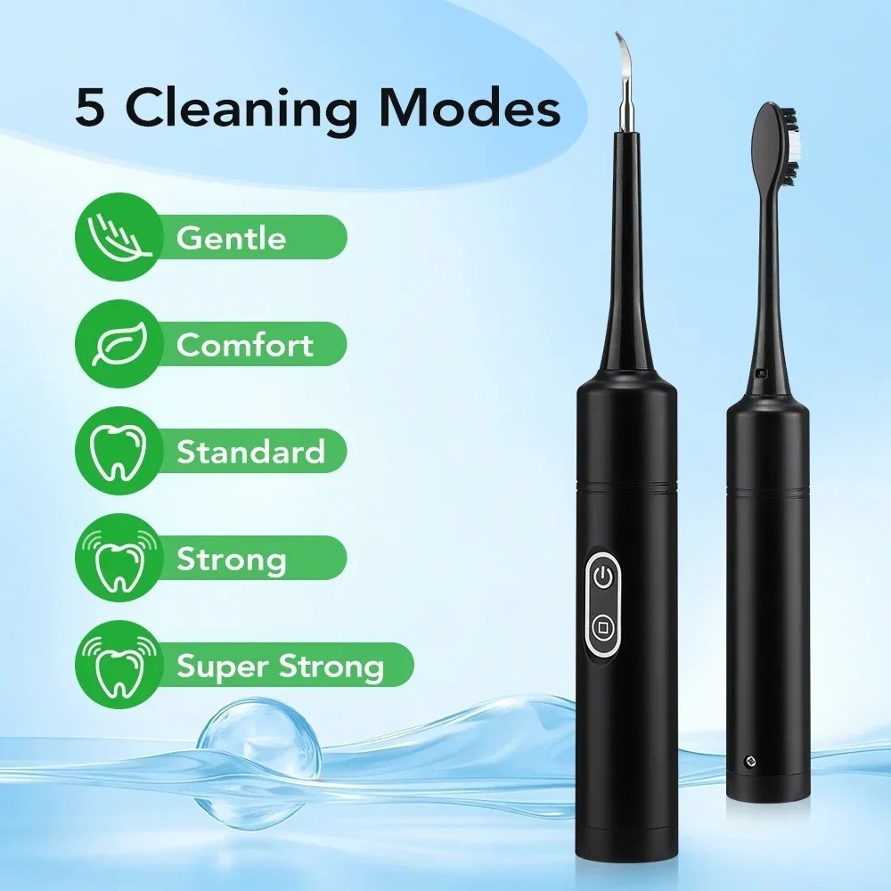 Electric Dental Scaler with 5 Modes, LED Light & USB Rechargeable