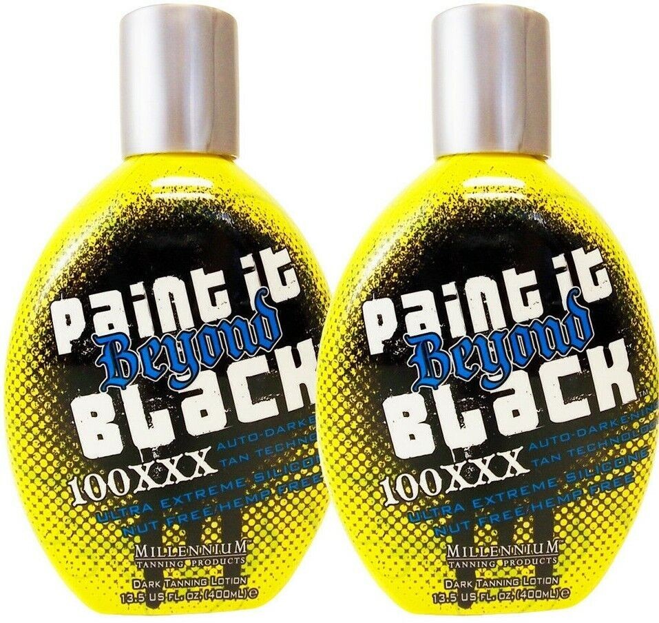 2-Pack Dark Tanning Lotion - Black 100XXX Bronzer for Indoor Outdoor Use