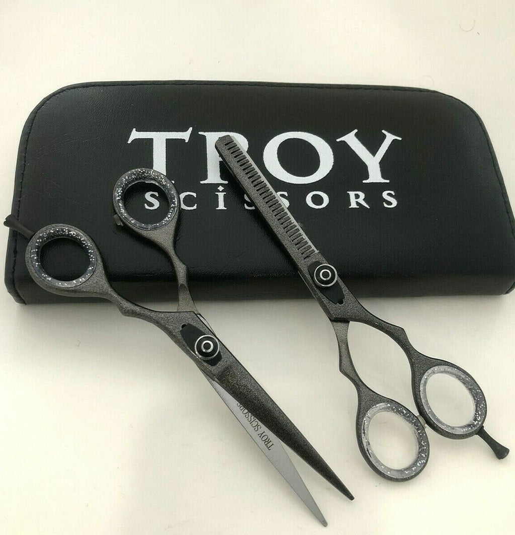 Professional Hair Cutting and Thinning Scissors Set - 5.5 Inch Japanese Steel Barber Shears