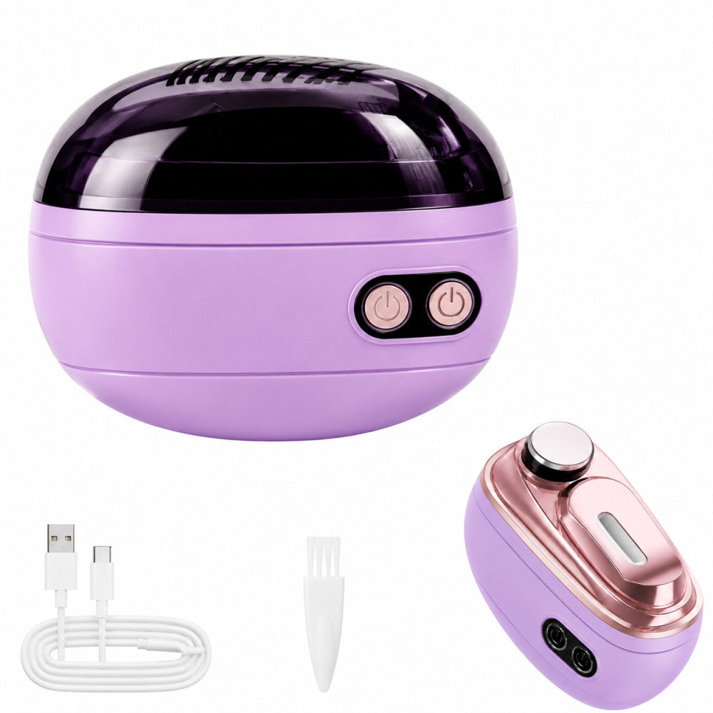 2-in-1 Rechargeable Electric Nail Clipper & Polisher with LED Light, Portable