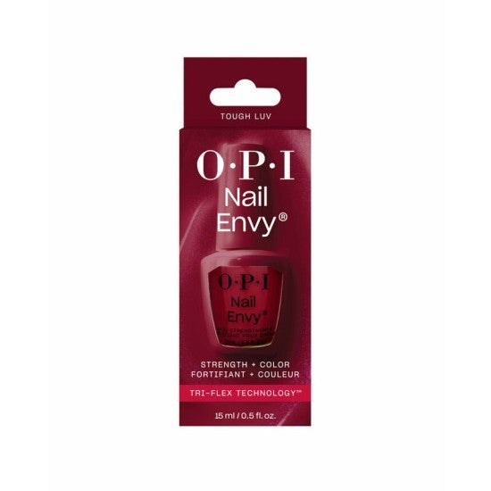Nail Strengthener Top Coat - Deep Red Vegan Nail Care with Tri-Flex Technology
