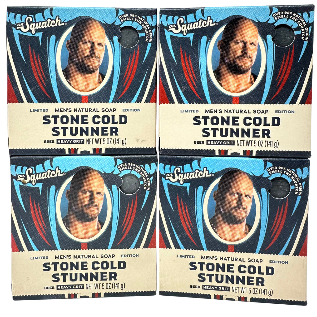 Men's Exfoliating Bar Soap - Natural 4-Pack with Cedarwood & Leather Scent