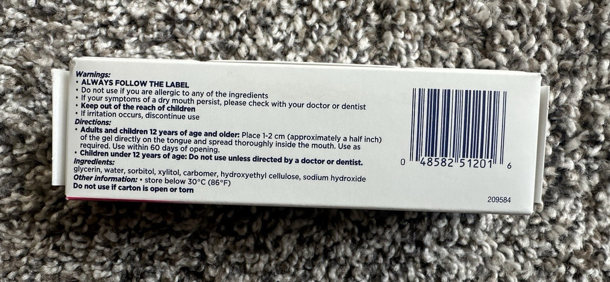Dry Mouth Moisturizing Gel 1.5 oz Flavor-Free Oral Care