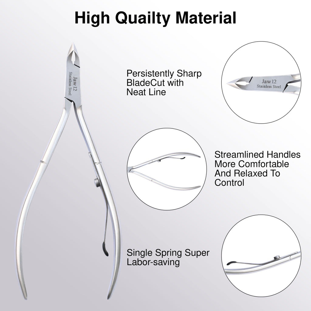 Professional Cuticle Trimmer Nipper for Nails & Hangnails - Stainless Steel Precision Tool