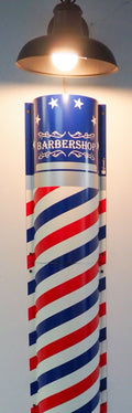 Metal Barber Pole Sign for Barber Shop - Classic Retail Neon Decor