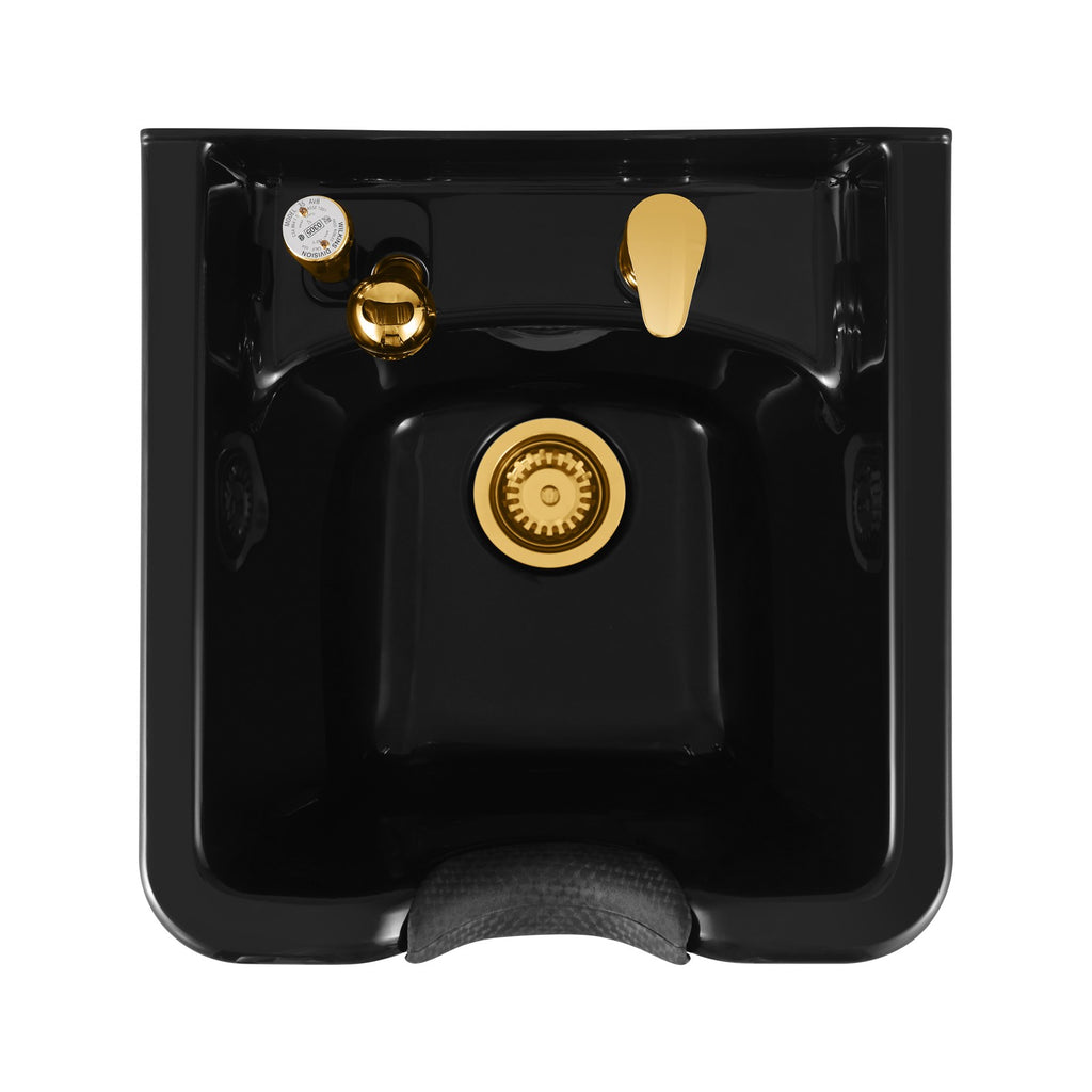 Wall Mounted Shampoo Bowl Sink with Faucet Spray & P-Trap for Salon