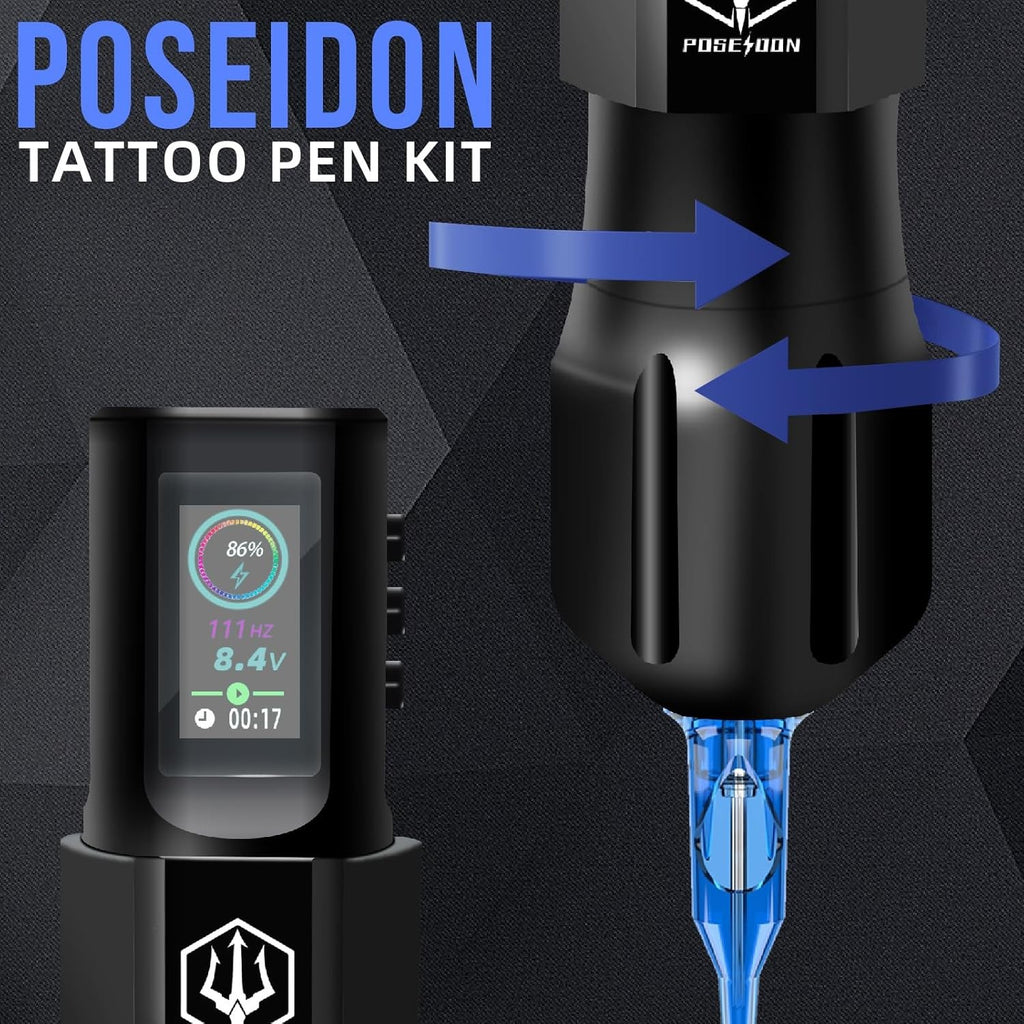 Wireless Tattoo Pen Kit - Complete Set for Beginners and Professionals (LTK08)