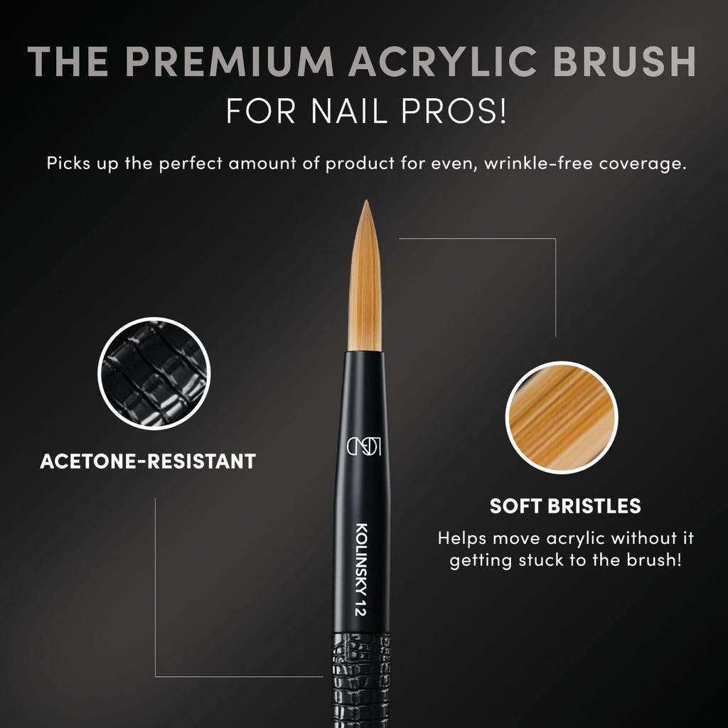 Kolinsky Acrylic Brush #12 for Nail Art and Acrylic Painting