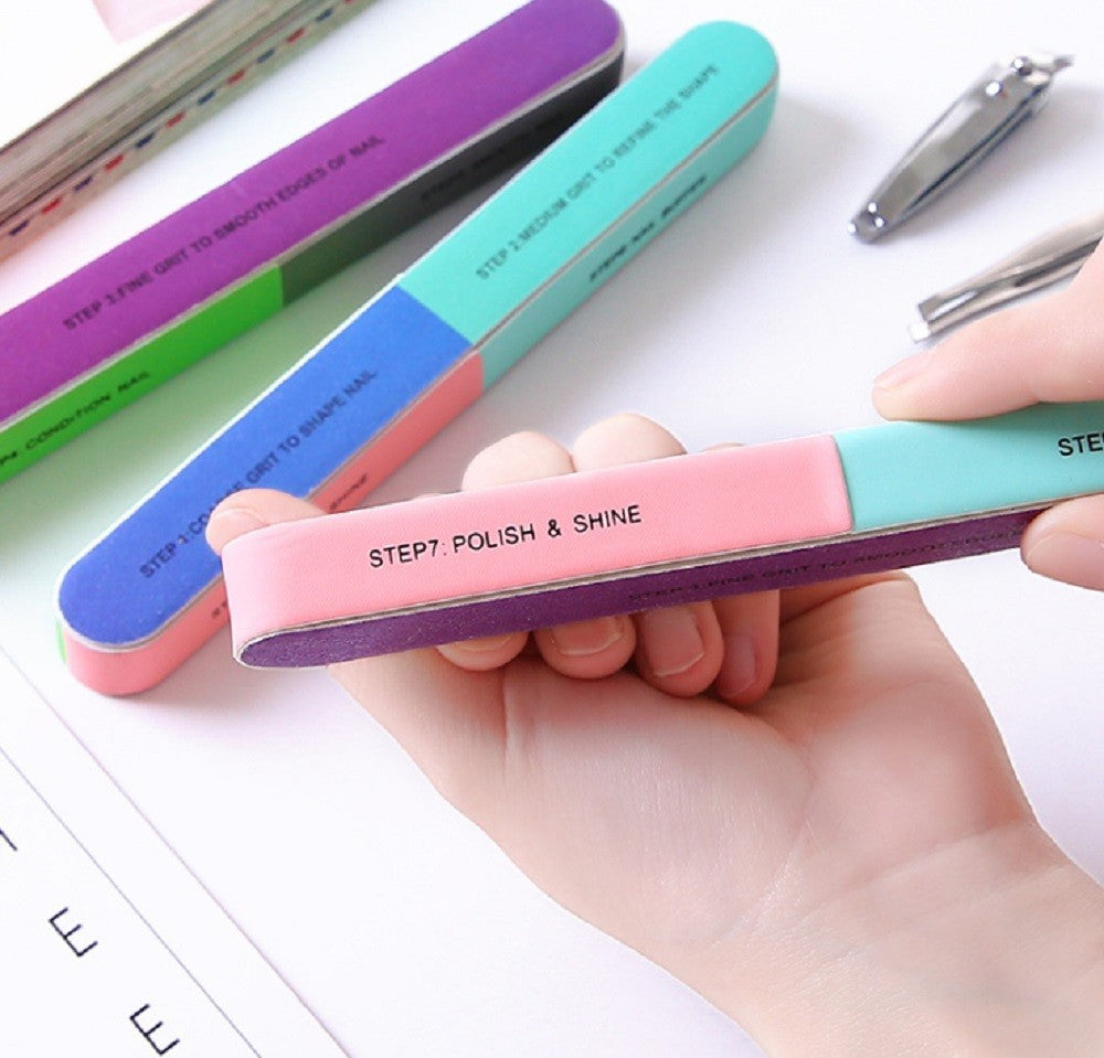 7-in-1 Nail File Buffer Set for Manicure Pedicure - 6 Pack
