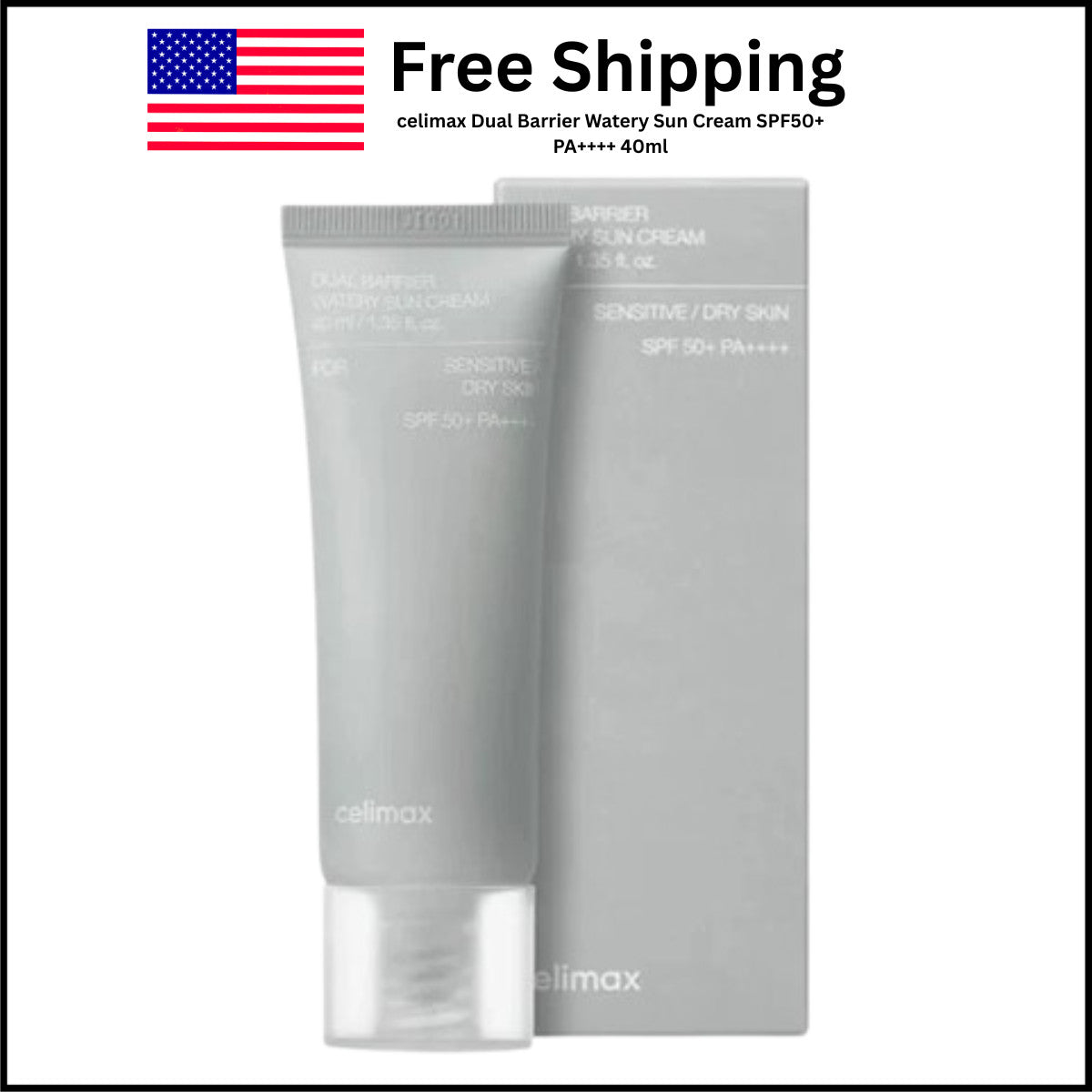 Dual Barrier Watery Sun Cream SPF50+ PA++++ 40ml - Light, Hydrating Sunscreen