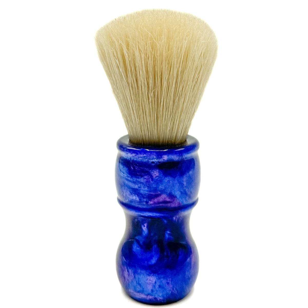 Large Blue Handle Boar Bristle Shaving Brush for Lather & Exfoliation