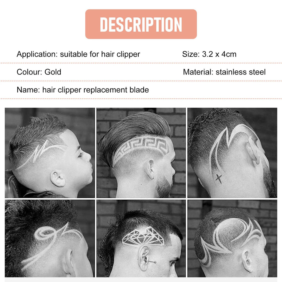 Universal T-Shaped Hair Clipper Replacement Blade for T9 Trimmers