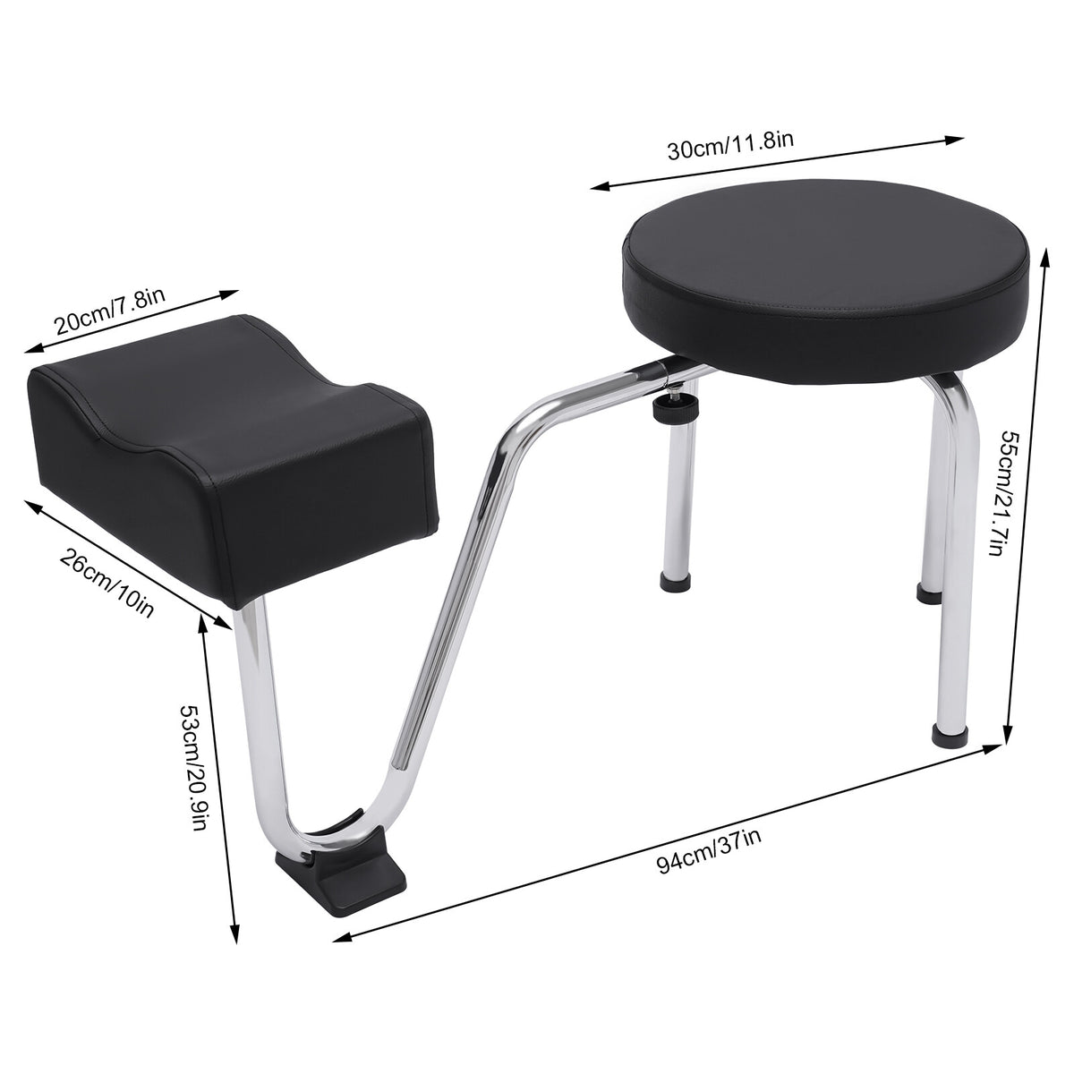Adjustable Pedicure Foot Rest Stool for Salon Spa Chairs