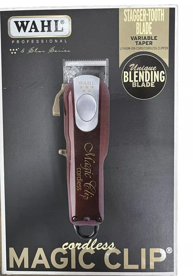 Professional Cordless Hair Clipper with 8 Attachments & Fading Blades
