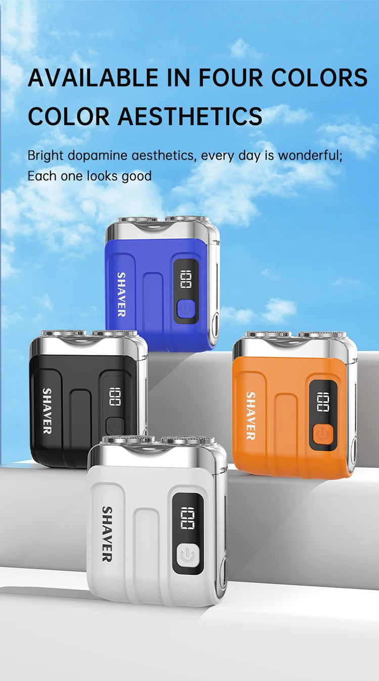 Mini Electric Smart Shaver - Rechargeable Dual Blade Razor for Men and Women
