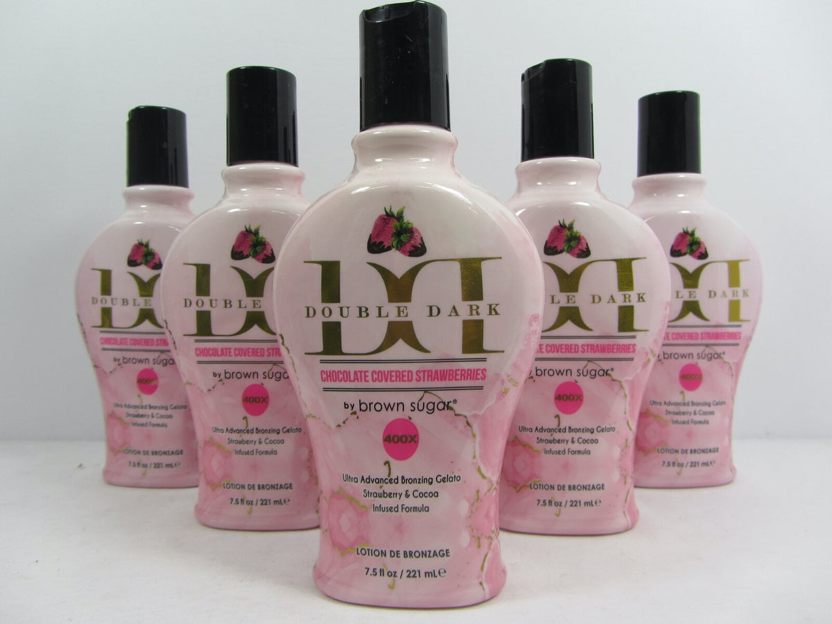 6 Pack Dark Chocolate Covered Strawberries Tanning Lotion 7.5 oz - Tan Inc