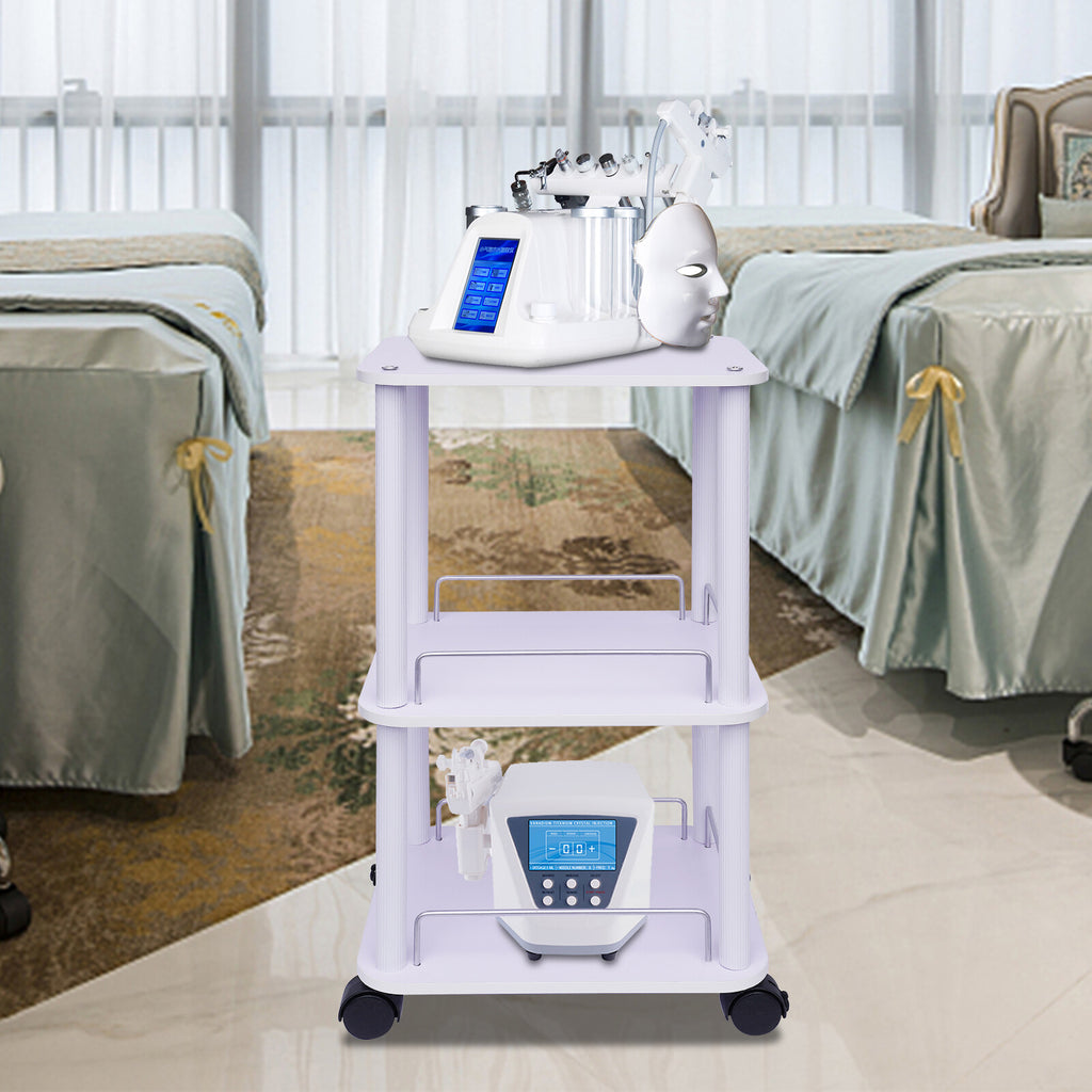 Salon & Spa Beauty Trolley Cart with 3 Shelves and 360° Wheels