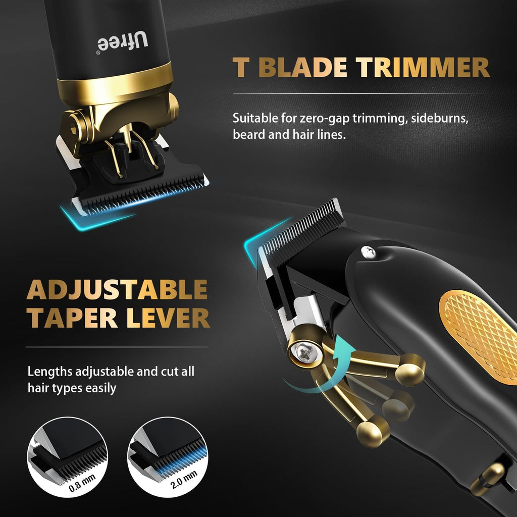 Cordless Men’s Hair Clippers and Trimmer Set - Professional Grooming Kit