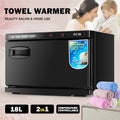 Pro 18L UV Sterilizer & Hot Towel Warmer Cabinet for Spa Salon Stainless Steel