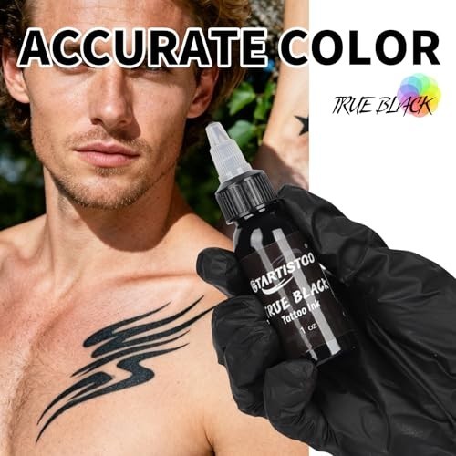 Professional Black Tattoo Ink 1oz (30ml) - Fast-Flowing, Deep Solid Black