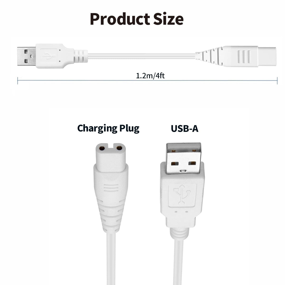 USB Charging Cable for Portable Water Flosser Oral Irrigator
