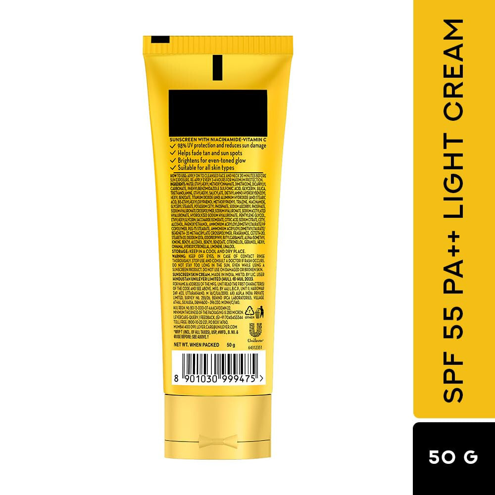 SPF 55 Sunscreen with Niacinamide Light Sunblock - 50g