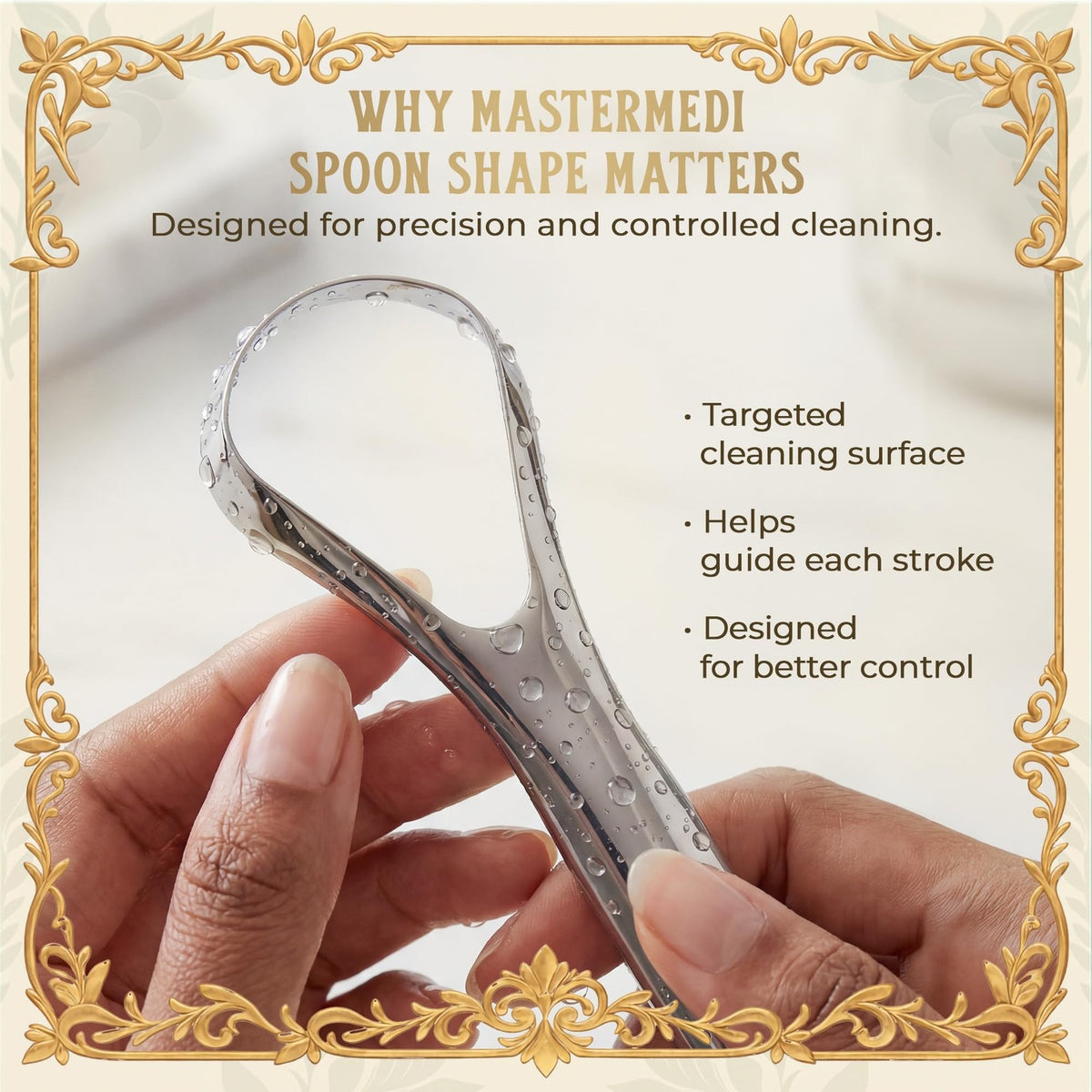 Stainless Steel Tongue Scraper for Adults with Case - Oral Hygiene Tool