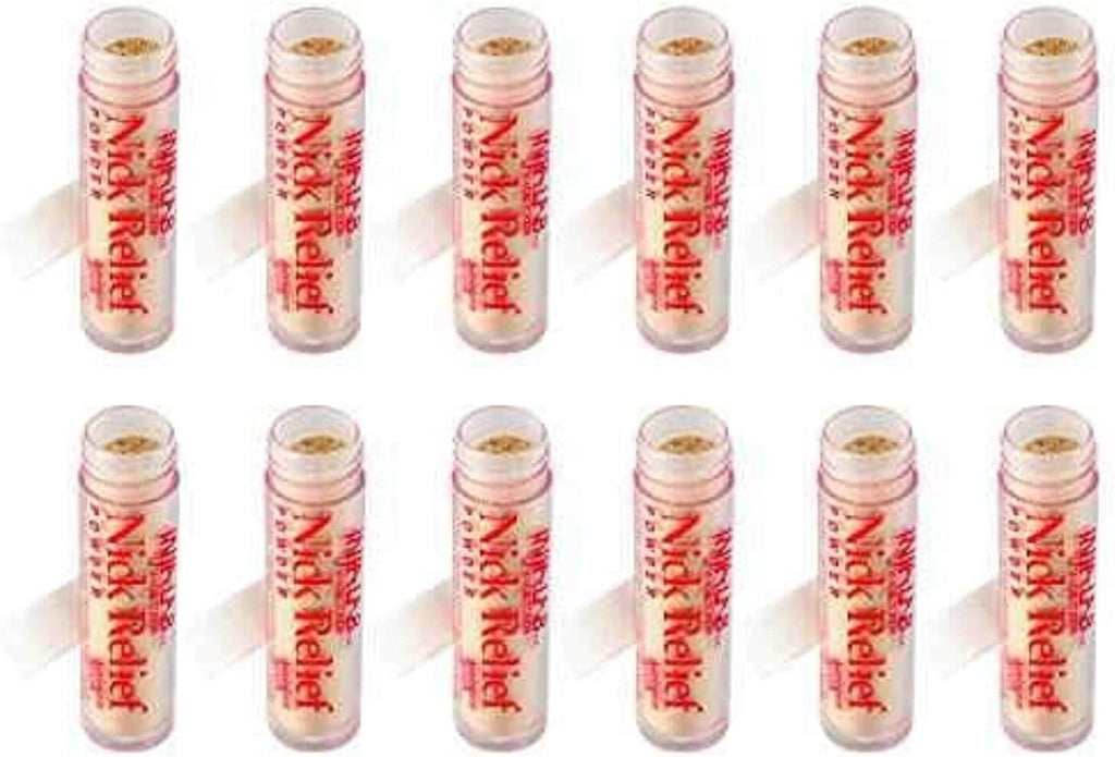 Nick Relief Styptic Powder for Minor Bleeding - Pack of 12