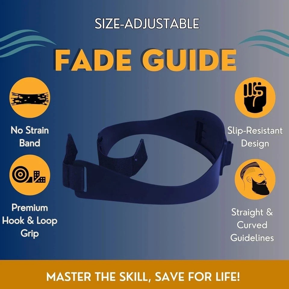 Men's Self Haircut Kit with Guide Templates - DIY Fading & Neckline Shaving