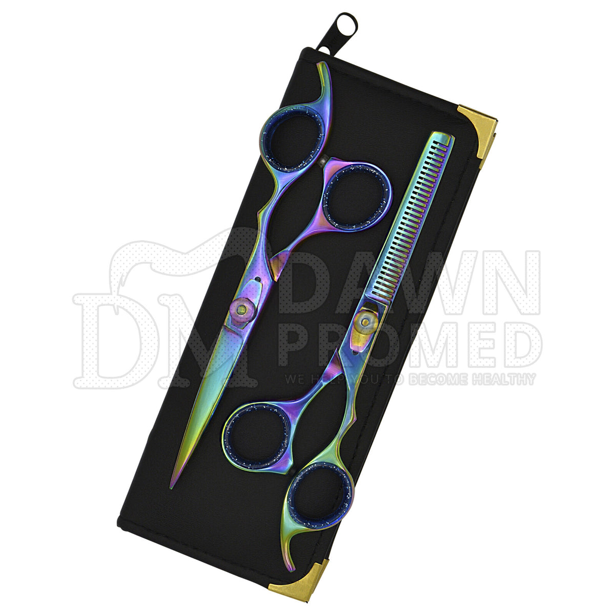 Professional Rainbow Hair Cutting & Thinning Scissors 6.5" - High-Precision Barber Shears