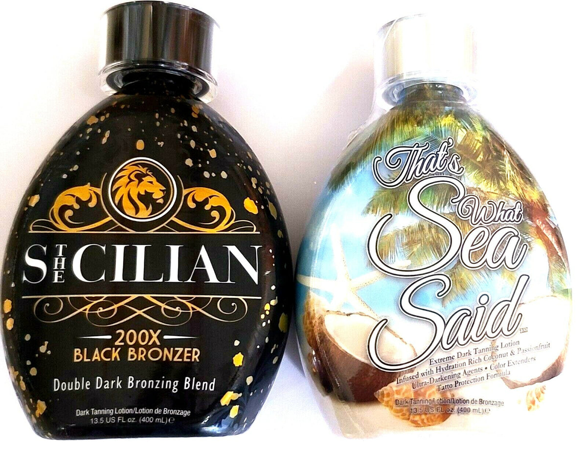Darktans Double Dark Bronzer & Tanning Lotion Accelerator Set 13.5 oz