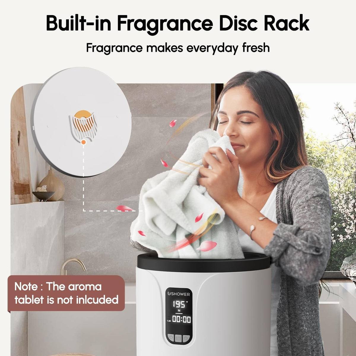20L Towel Warmer Bucket with LCD Display - Fits 2 Oversized Towels, Safety & Timer