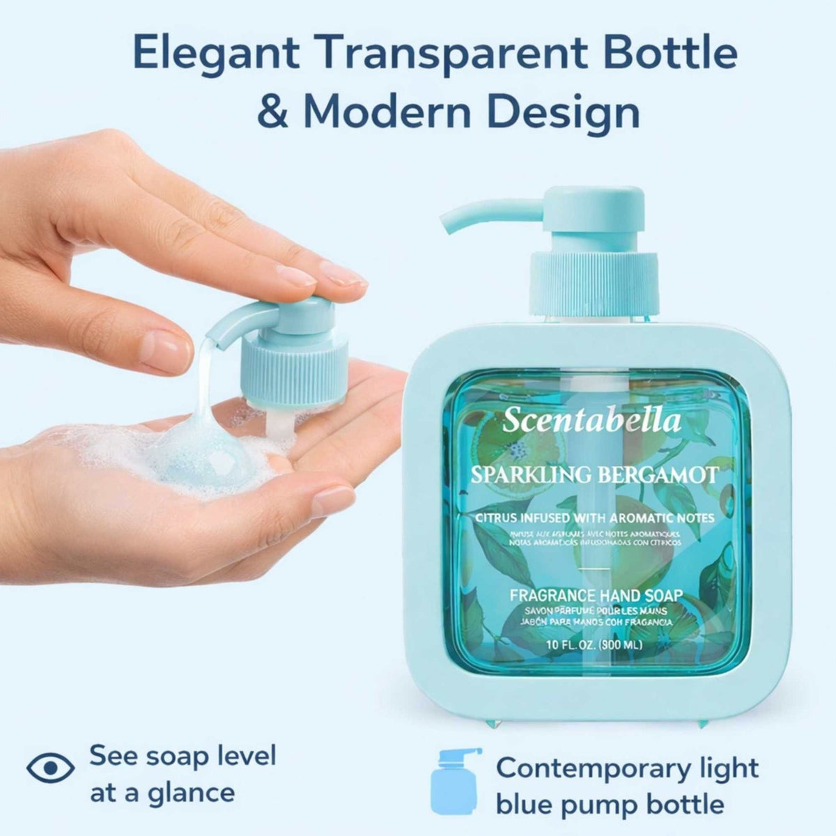 Liquid Hand Soap with Refreshing Bergamot Scent - 10 FL OZ