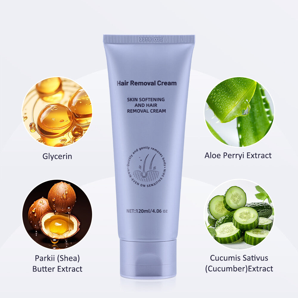 Painless Body Hair Removal Cream for Sensitive Skin - Multiple Quantities