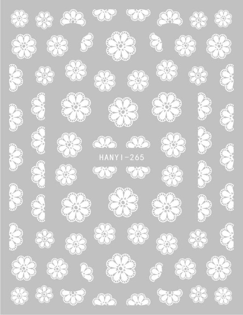 Spring Flower Nail Art Stickers Set - Self-Adhesive Decals for Nails
