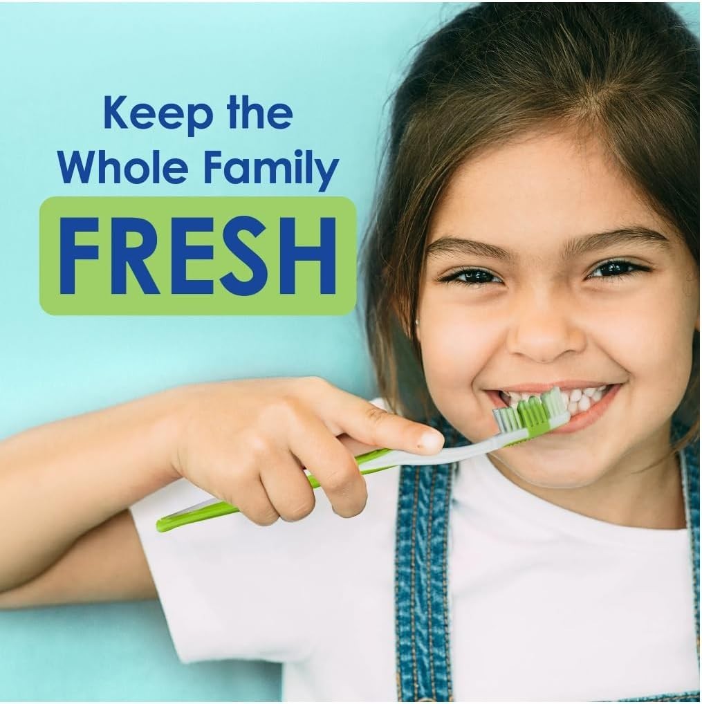 Firm Nylon Bristle Toothbrushes Set for Adults - 6 Pack