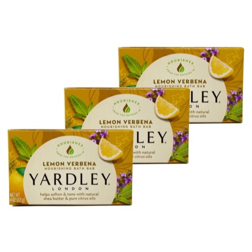 3 Pack Lemon Verbena Bar Soap with Shea Butter - 4 Ounce