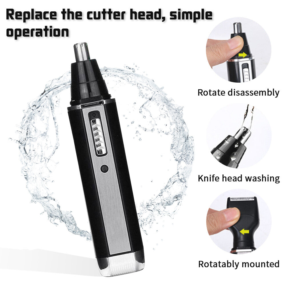 4-in-1 Beard Trimmer Nose & Ear Hair Clippers Set for Men KM-6630