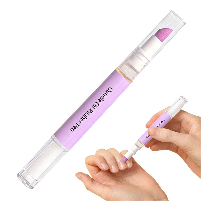 3-in-1 Nail Care Pen with Cuticle Oil & Nail Pushers - Hydrating & Strengthening