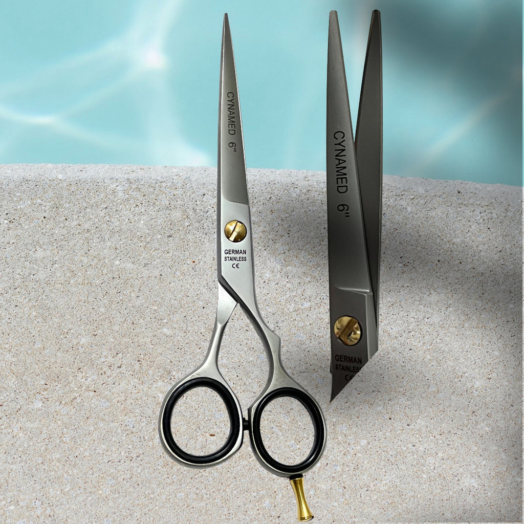 6-Inch Polished German Professional Barber Scissors Shears for Hair Cutting Salon Use