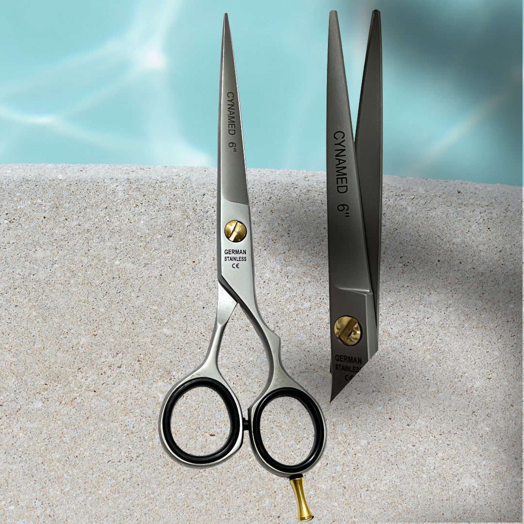 6-Inch Polished German Professional Barber Scissors Shears for Hair Cutting Salon Use