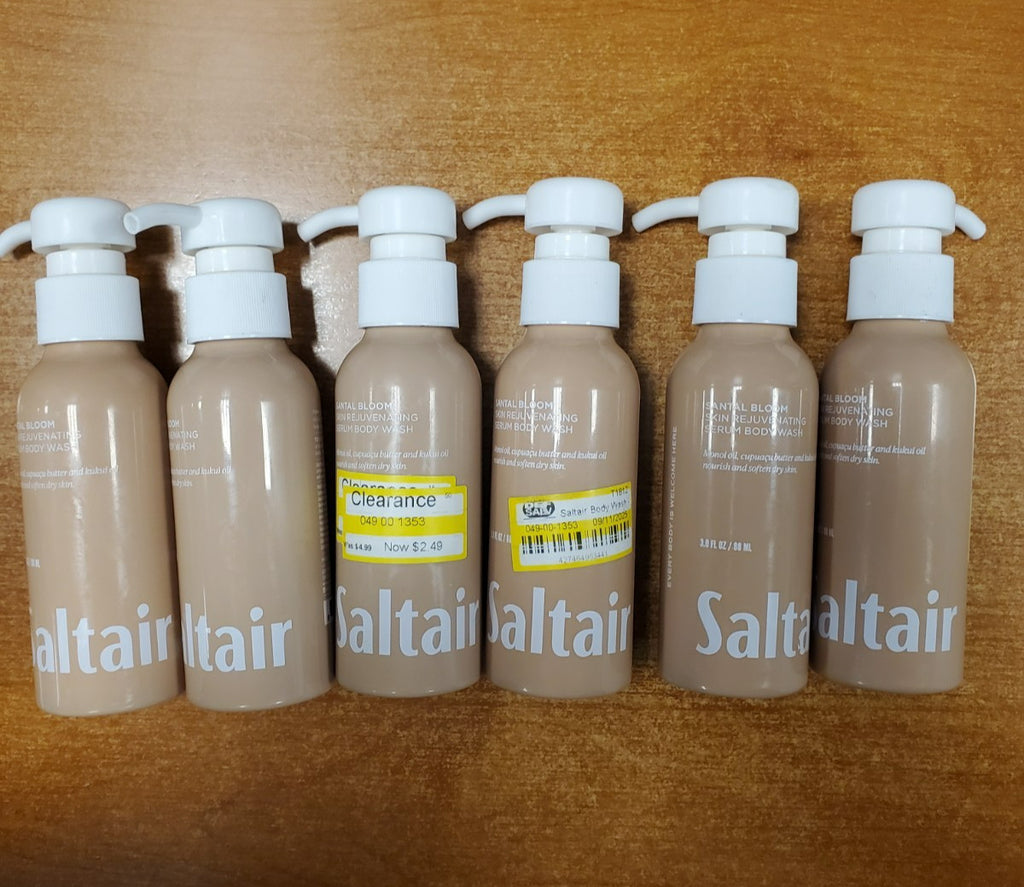 Saltair Santal Bloom Travel Body Wash Set - Rejuvenating 6 Pack 3oz