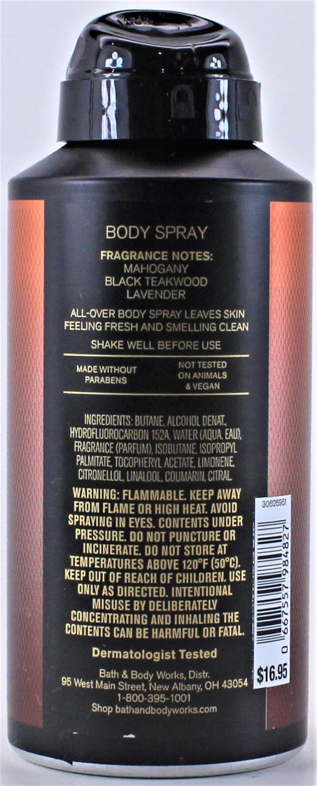 Bath & Body Works Mahogany Teakwood Deodorizing Body Spray Men 3.7oz x4