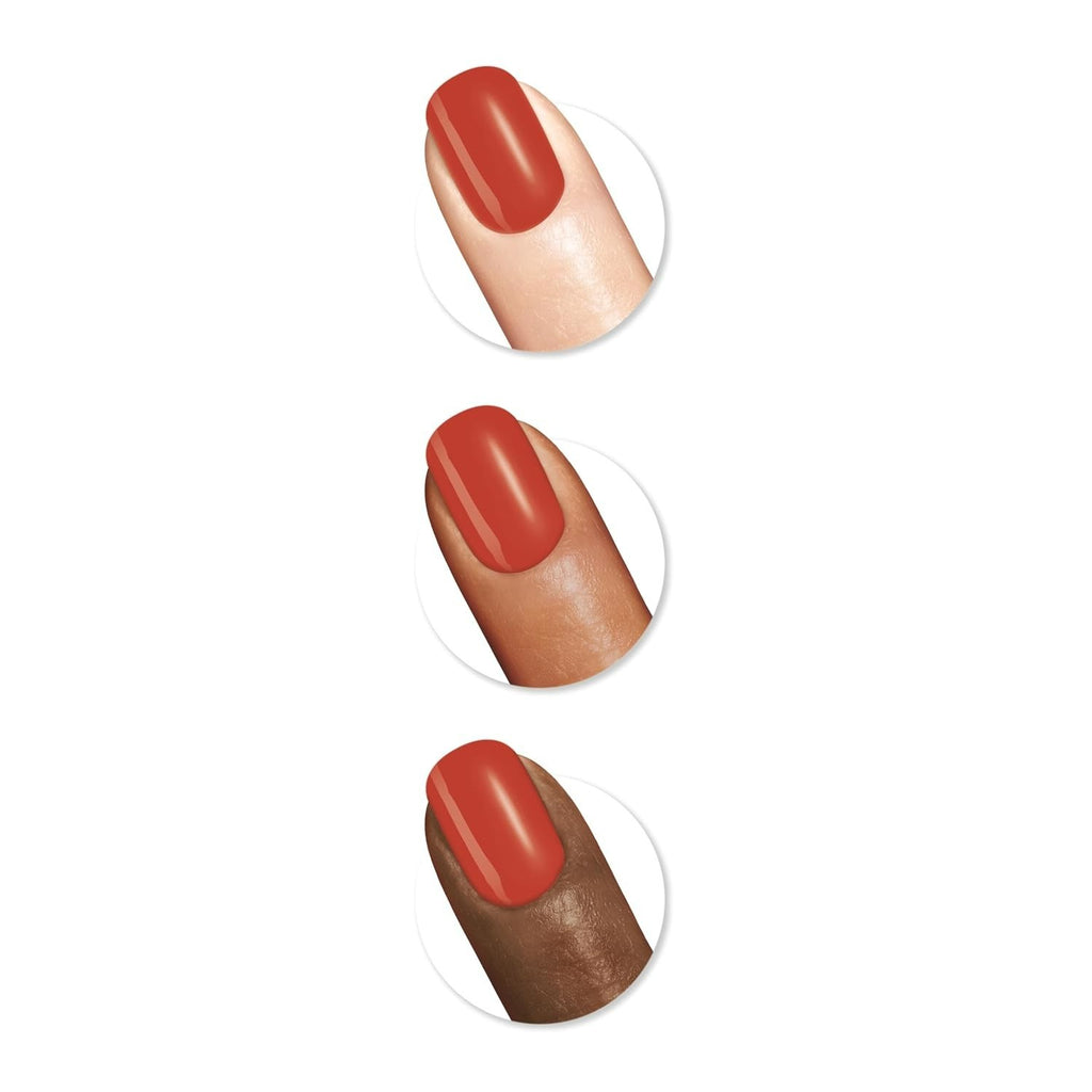 Long-Lasting Dark Orange Nail Polish with Fade-Resistant Shine