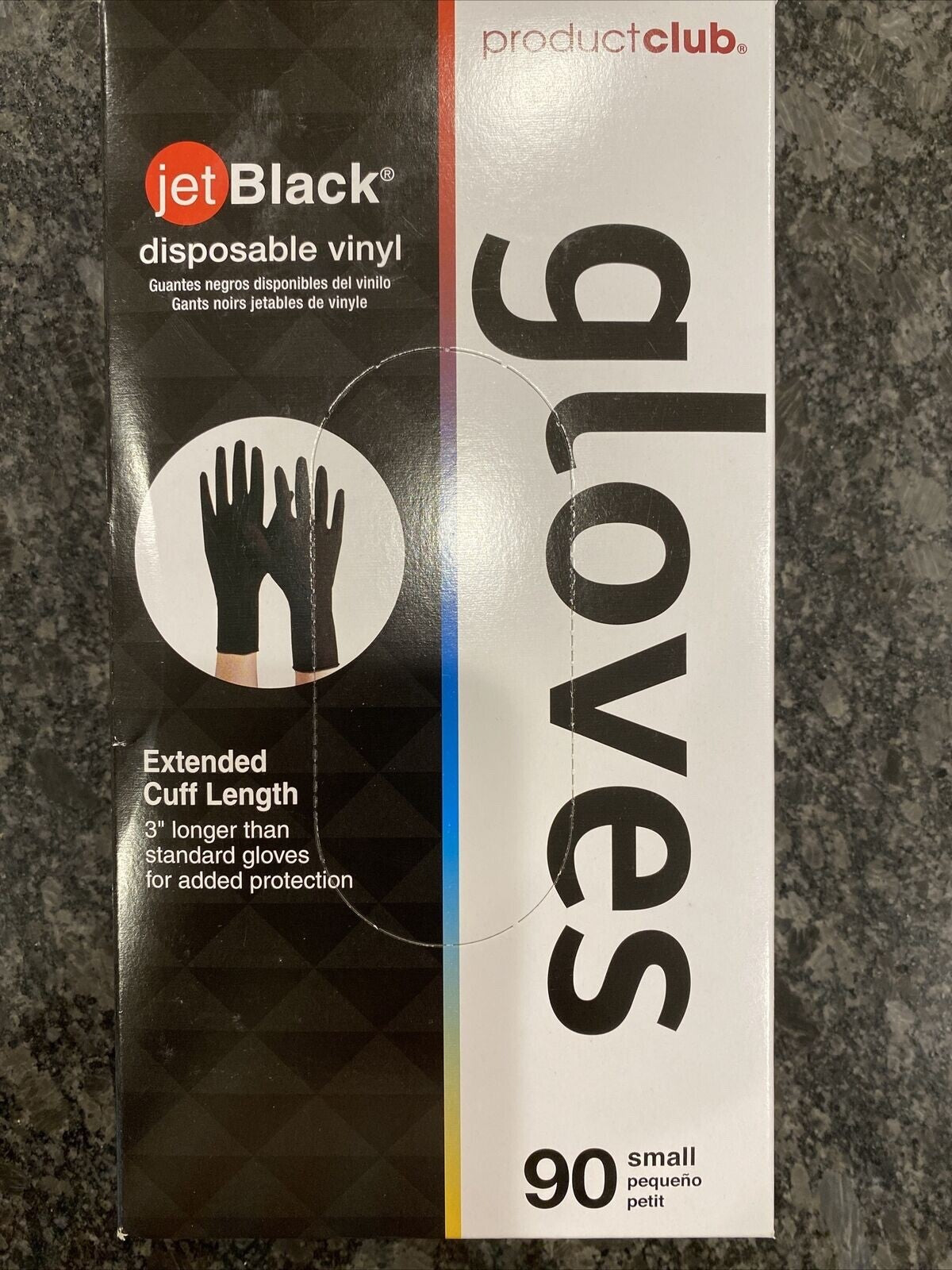 Disposable Vinyl Gloves Medium Black 90 Pack No Powder