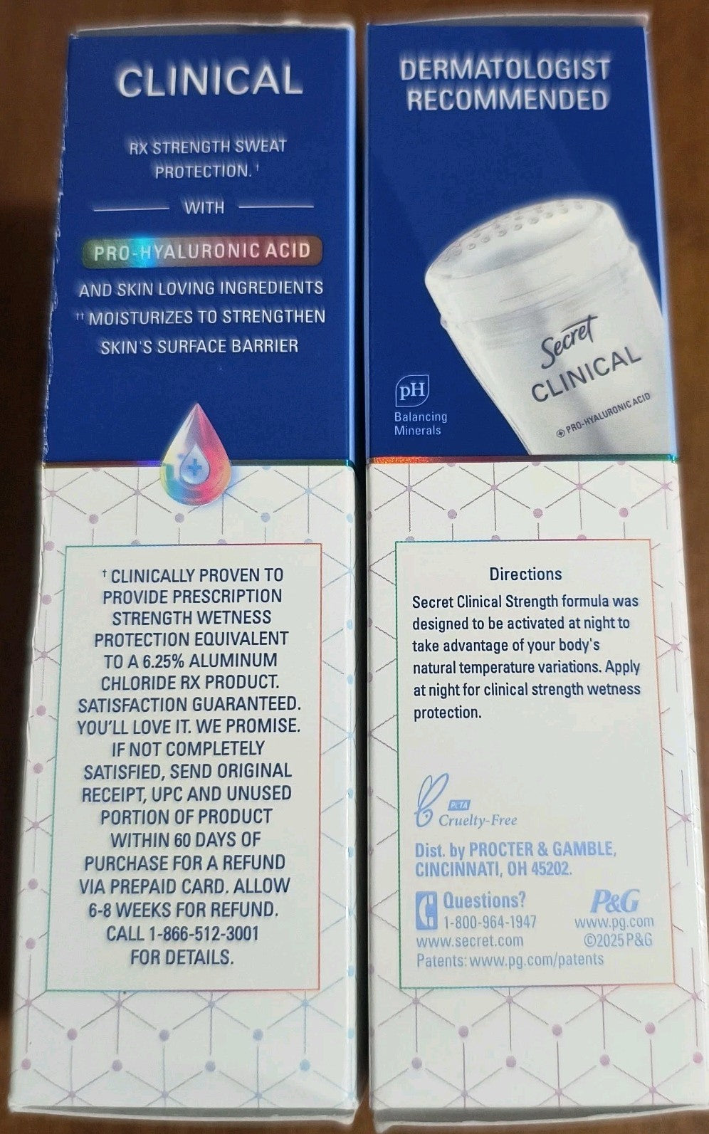 Secret Clinical 100HR Invisible Solid Antiperspirant Deodorant Stress Response - 2 Pack