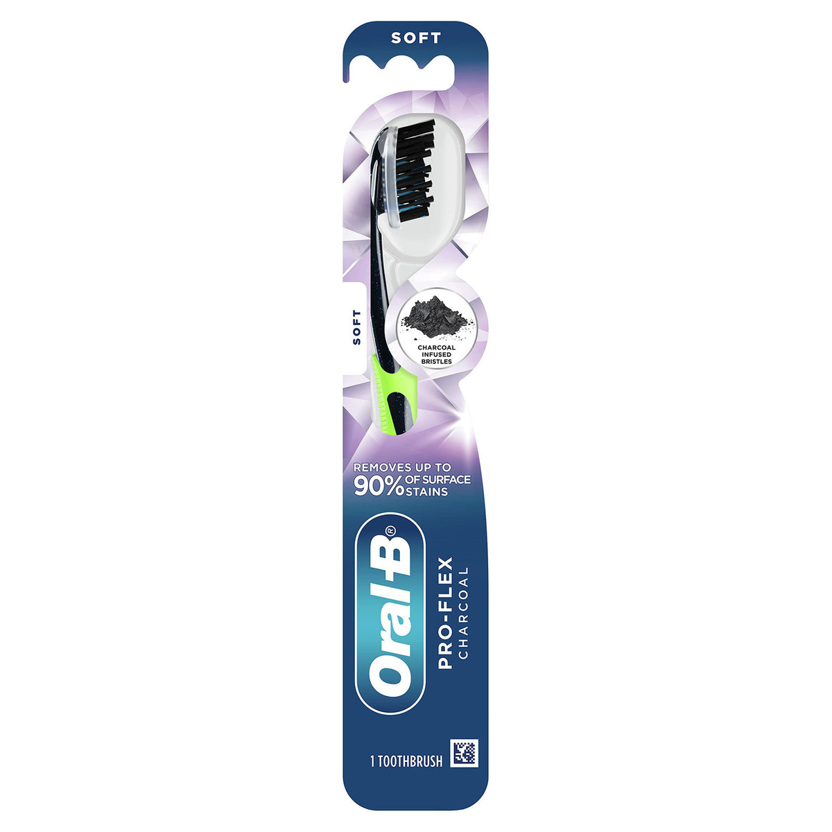 2 Pack Soft Charcoal Manual Toothbrushes for Effective Oral Care