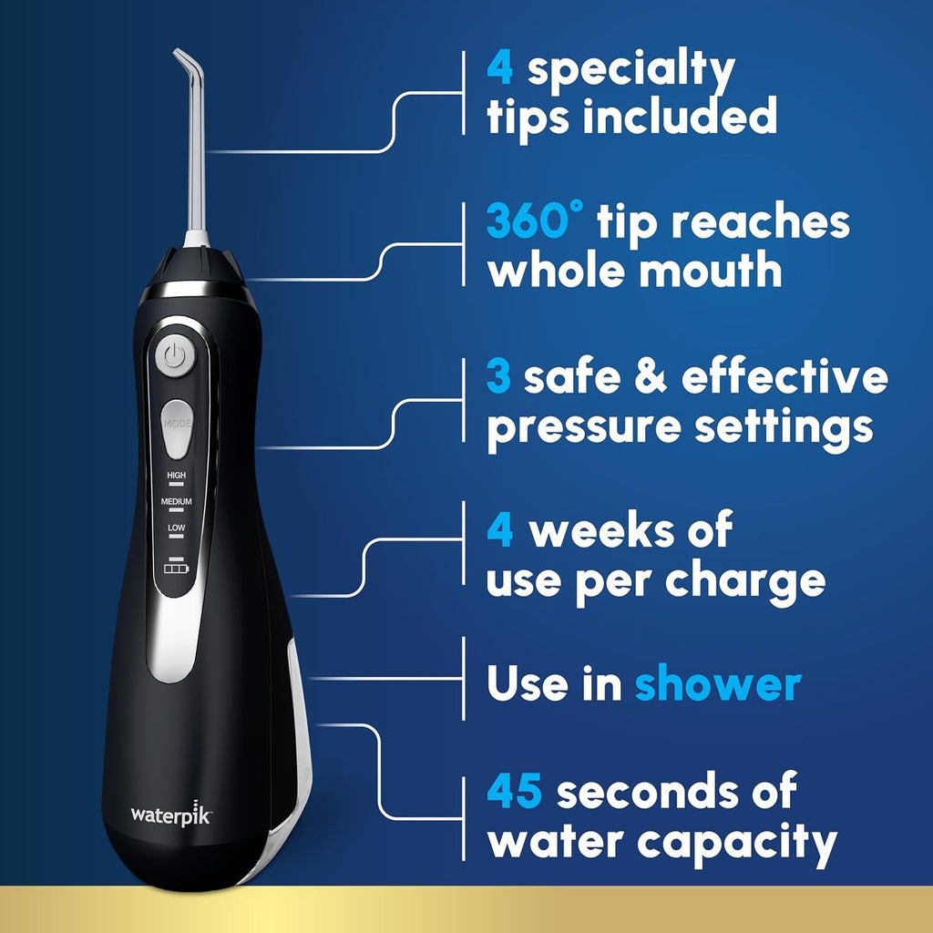 Portable Water Flosser for Travel and Home - Rechargeable, ADA Approved