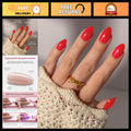 Almond Glazed Press On Nails Kit - 30 Reusable Fake Nail Set for Easy Application